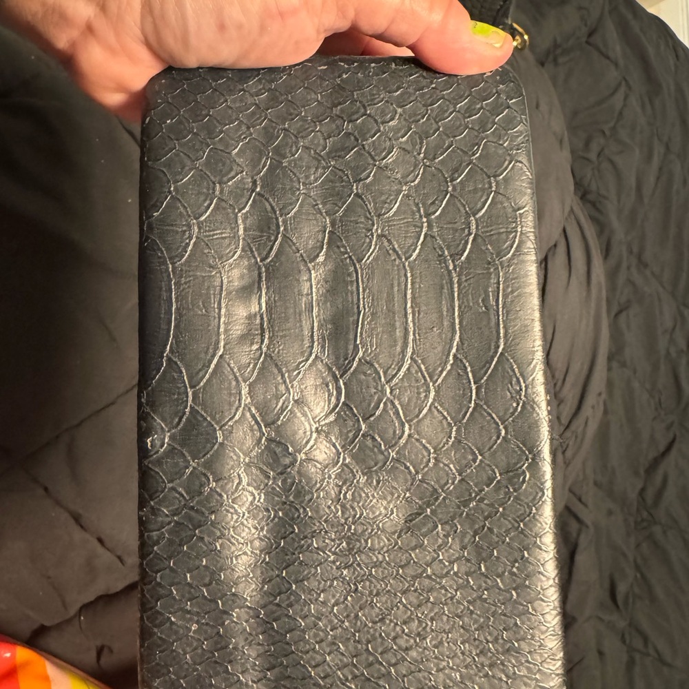 Black Textured Clutch